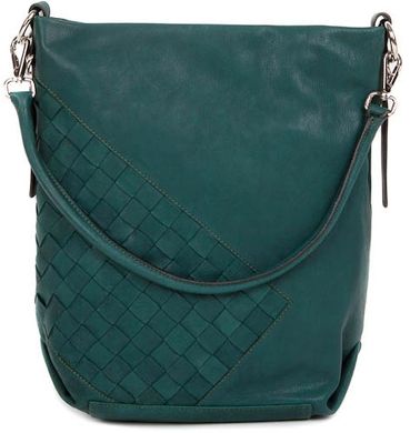 Эксклюзивная женская кожаная сумка LILOCA LC10291-green, Зеленый