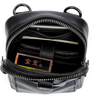 Компактная сумки из натуральной кожи Vintage 14811 Черная