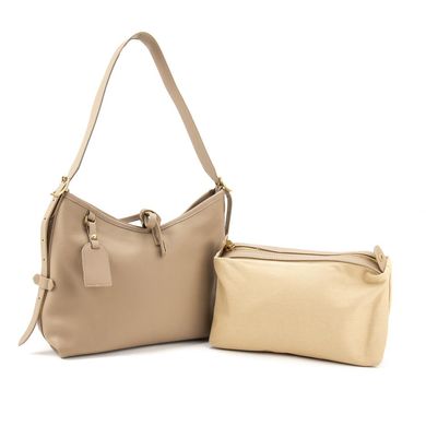 Елегантна жіноча шкіряна сумка Olivia Leather B24-W-619B Бежевий