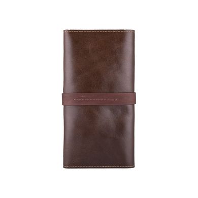 Вместительный кожаный бумажник на кобурном винте оливкового цвета