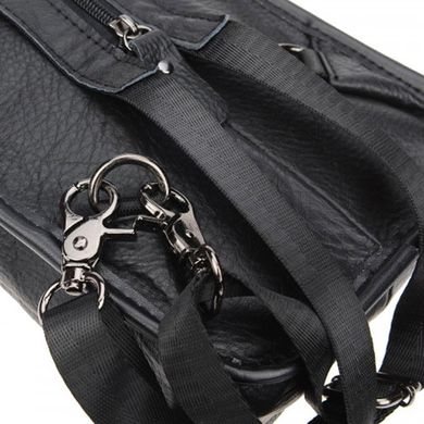 Чоловічий шкіряний рюкзак через плече Borsa Leather 1ta1003m-black