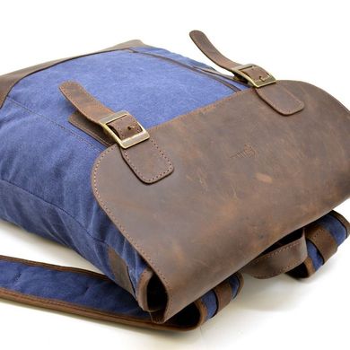 Міський рюкзак, парусина + шкіра RК-3880-3md бренд TARWA Синій