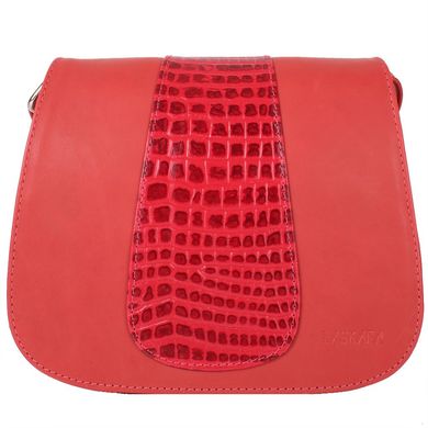 Жіноча шкіряна сумка LASKARA (Ласкарєв) LK-DD217-red-croco Червоний