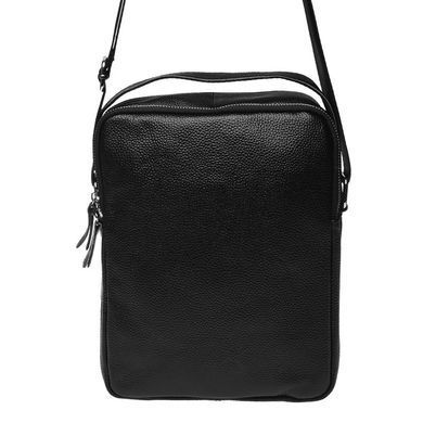 Чоловіча вертикальна шкіряна сумка Keizer K15608-black для документів, натуральна шкіра, середній розмір