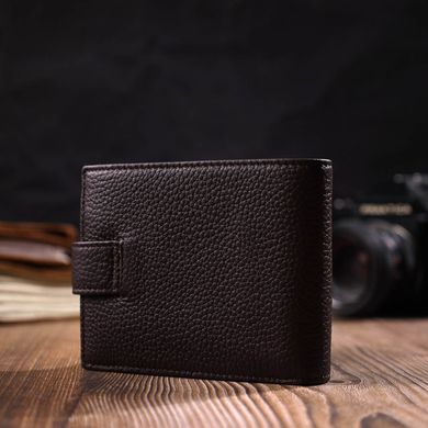 Горизонтальний чоловічий гаманець із натуральної шкіри флотар BOND 22007 Коричневий
