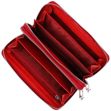 Яскравий жіночий гаманець-клатч із двома відділеннями на блискавках ST Leather 19430 Червоний