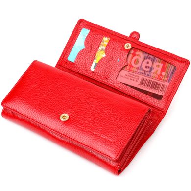 Яркий женский кошелек с большим количеством отделений из натуральной кожи Tony Bellucci 21957 Красный
