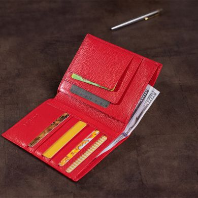 Кошелек SHVIGEL 13831 кожаный с отделениями для паспортов Красный