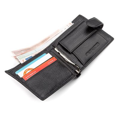 Мужской кошелек ST Leather 18309 (ST113-1) с зажимом для денег Черный