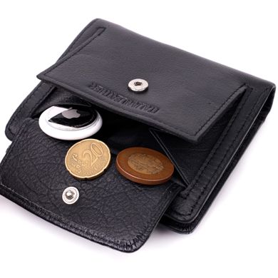Надежный кошелек для женщин вертикального типа из натуральной кожи ST Leather 22451 Черный