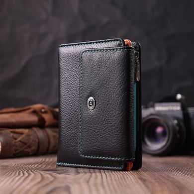 Стильний гаманець для жінок із натуральної шкіри ST Leather 22501 Чорний