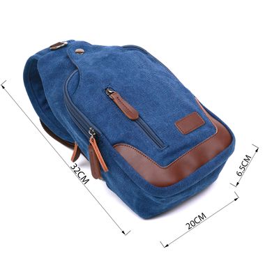 Текстильна чоловіча сумка через плече Vintage 20387 Синій