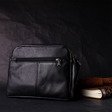 Удобная женская сумка кросс-боди из натуральной кожи GRANDE PELLE 11651 Черная