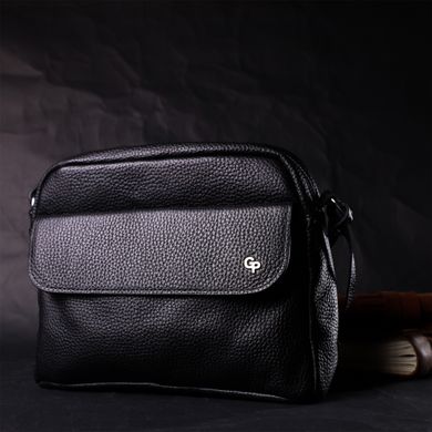 Удобная женская сумка кросс-боди из натуральной кожи GRANDE PELLE 11651 Черная
