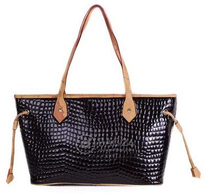 Красива жіноча сумка з натуральної шкіри ETERNO E1185, Чорний