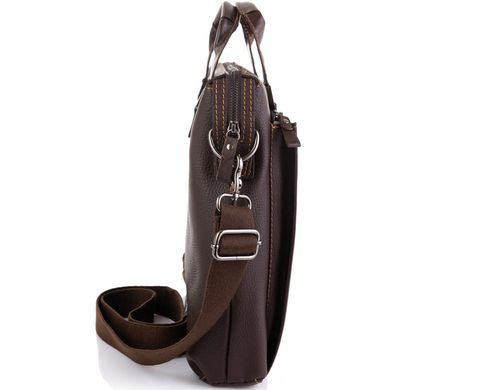 Шкіряна коричнева сумка для ноутбука Allan Marco RR-4102-1B Коричневий