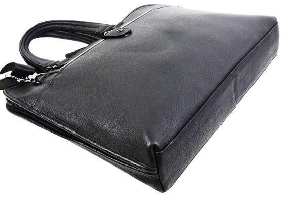 Шкіряний чоловічий портфель, сумка Giorgio Ferretti чорна