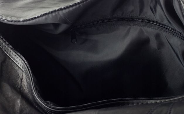 Шкіряна дорожня сумка із вставками із еко шкіри 40L Convey чорна