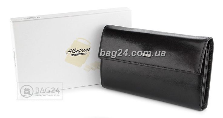Надійний жіночий гаманець зі шкіри Albatross, Чорний