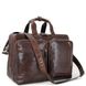 Уценка! Мужская дорожная деловая кожаная сумка с карманами Tiding Bag 7343C-5 Коричневый