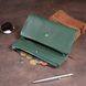 Клатч конверт с карманом для мобильного кожаный женский ST Leather 19270 Зеленый