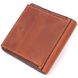 Качественный кожаный мужской кошелек с монетницей Украина GRANDE PELLE 16744 Светло-коричневый