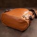 Вертикальний тонкий рюкзак жіночий зі шкірозамінника Vintage sale_14931 Коричневий