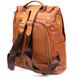 Вертикальний тонкий рюкзак жіночий зі шкірозамінника Vintage sale_14931 Коричневий
